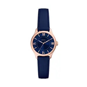 Fossil Women's Gilmore Three-Hand Navy Leather Watch