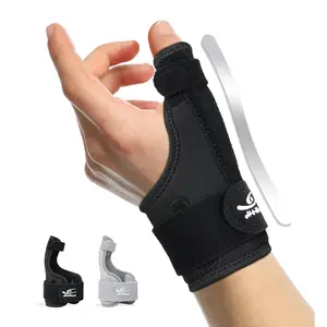 HiRui Thumb Spica Brace for Left or Right Hand, Adjustable Thumb Stabilizer Splint for Trigger Thumb, Gamer\u2019s Thumb, Arthritis, Tendonitis, Sprains, CMC Pain Relief \u2013 Lightweight, Breathable (Black)