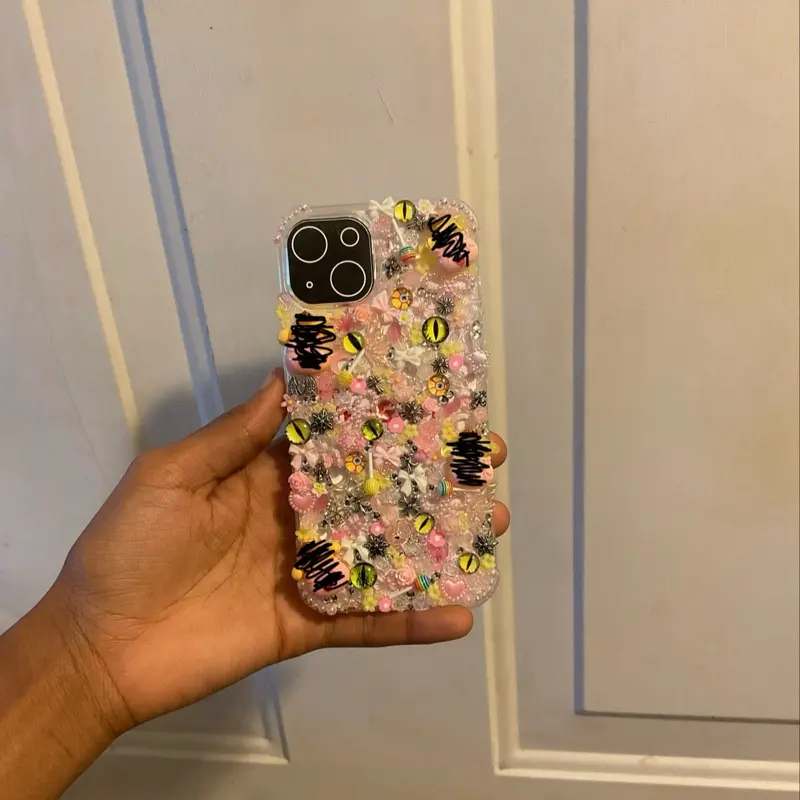 Yellow and Pink Junk iPhone 15 Case
