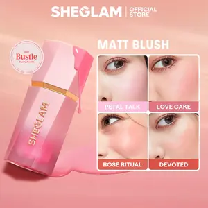 SHEGLAM Color Bloom Liquid Blush Lightweight Dewy Finish Liquid Blusher Natural Flush Buildable Pigment Long Lasting Hydrating Smooth Blendable