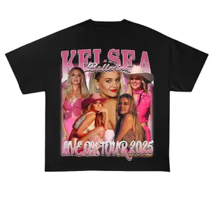 Kelsea Ballerini Live On Tour 2025 T-Shirt, Retro Pop Star Collage Graphic Tee, Kelsea Ballerini Concert Outfit, Menswear Womenswear Top