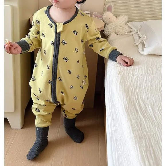 Green background with letter B--flannel sleeping b