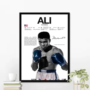 Muhammad Ali Boxing Poster | Hardline Series Wall Art | Aesthetic Home Decor | Boxing Legend Gift