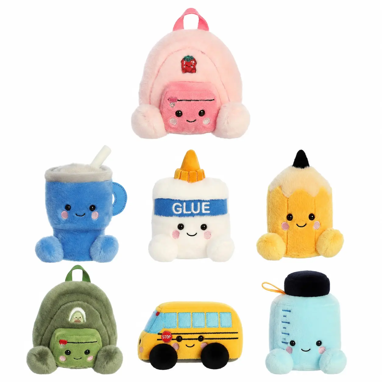 Palm Pals Adorable Back-to-School Family Small Soft Plush Collectable Stuffed Animal Funny Stuffed Animals