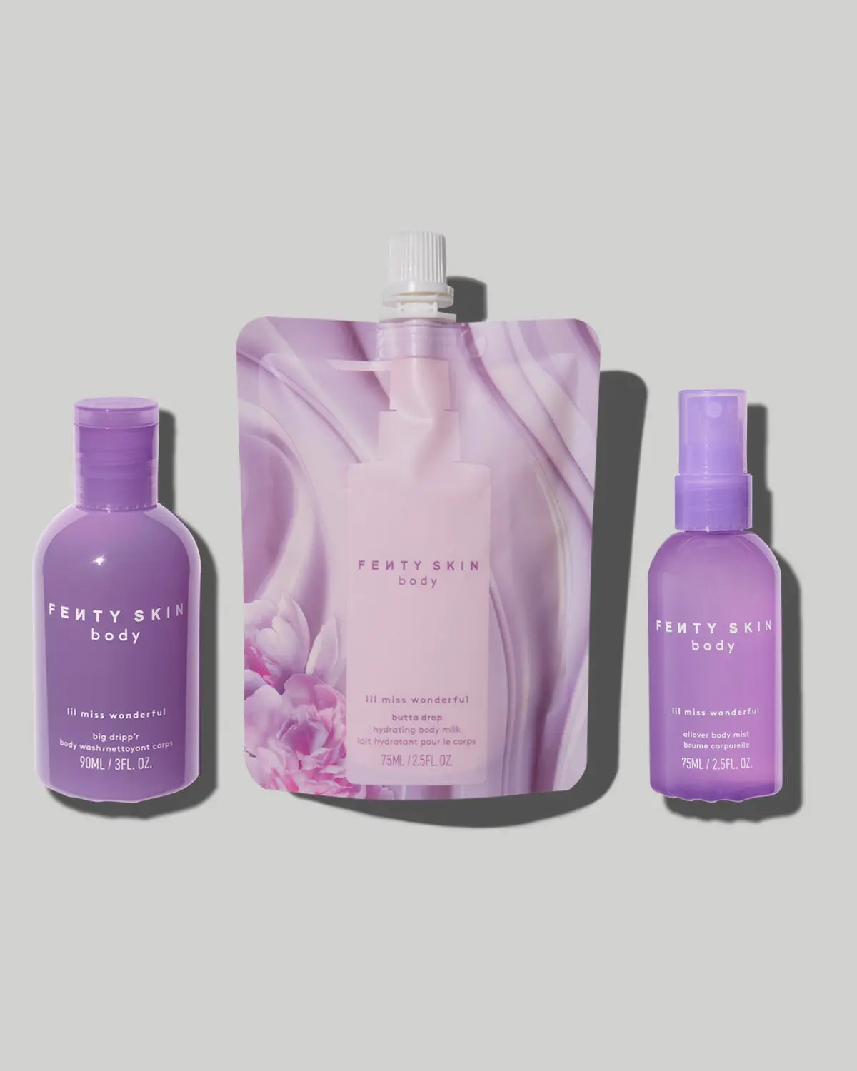 Fenty Skin The Driplets Mini Body Wash, Milk + Mist Set