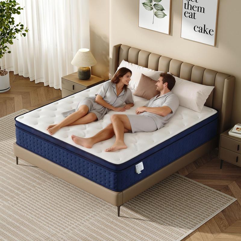 12/14 Inch Twin, Full, Queen, King  Memory Foam And Spring, Hybrid  Medium Firmness,Motion Isolation and Firm Edges， Breathable Spring   ,Ergonomic queen size  Interior Modern，For Home Rooms Hotels fort able Pocket Coil Mattress modern