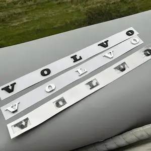 1Pcs 3D Metal Car Trunk Emblem Decal Letters Bonnet Sticker Badge Styling Auto Accessories For Volvo ES90 EC40 EX40 EM90 XC90 V90 V60 XC60 V40 S80 S60 S90 C40 XC40 V70 XC70 C30 C70 EX90