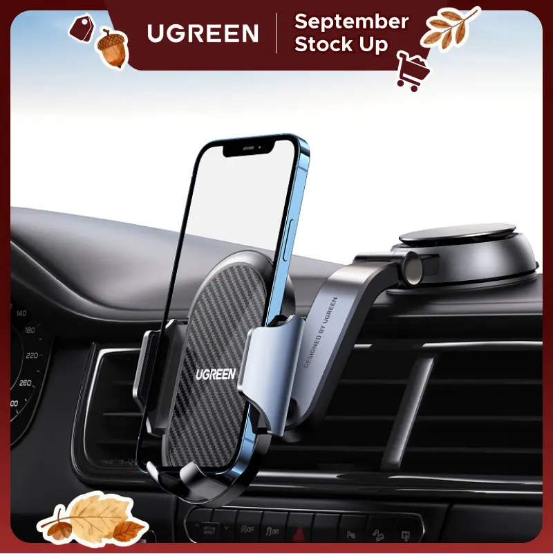 UGREEN PVC Suction Cup Car Mount Smartphone, Auto & Car Interior Accessories, Windshield/Dashboard/Window Phone Holder, Universal for iPhone, Samsung & All Cellphones,tiktokshopstockup