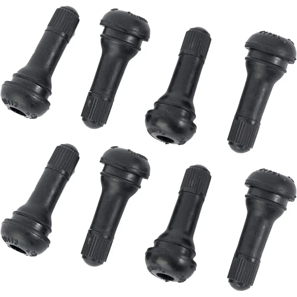 8Pcs Premium Tubeless Valve Stems, Black Snap Snap-in Valve Stem, Universal For Tubeless 0.453 inches 11.5mm Rim Holes