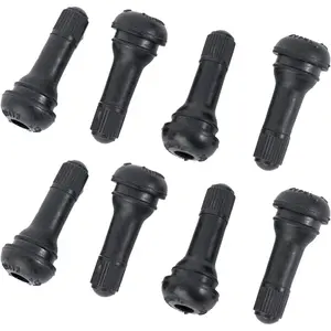 8Pcs Premium Tubeless Valve Stems, Black Snap Snap-in Valve Stem, Universal For Tubeless 0.453 inches 11.5mm Rim Holes