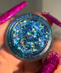 Sully Glitter Gel - Slayfire Cosmetics Iridescent Mixed Blue Cosmetic Glitter
