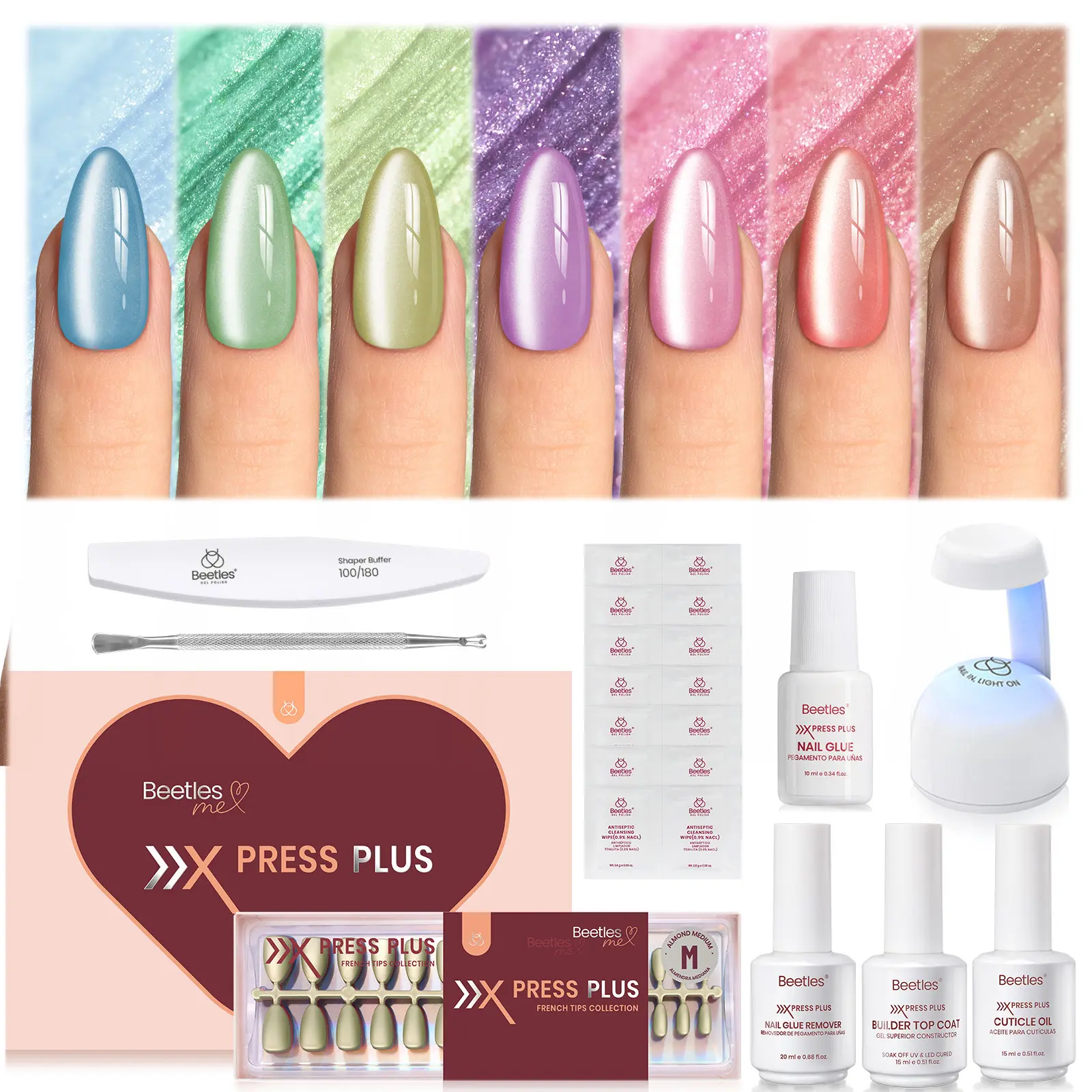 Medium Almond【Fizz Aurora】16Size 224Pcs 【Kit】