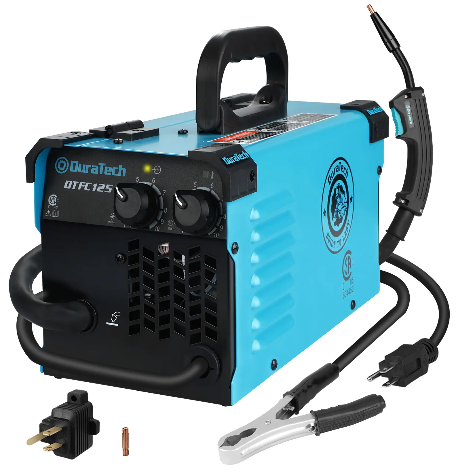 #summersale DURATECH 125A MIG Welder, 120V Flux Core Welder Gasless Welding Kit with Wire Feed, Welding Machine and 15A to 20A Plug Adapter, Portable WeldingMachine IGBT Inverter Welder for DIY,Home Repair,Small Job
