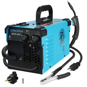 #SpringGlowUp DURATECH 125A MIG Welder, 120V Flux Core Welder Gasless Welding Kit with Wire Feed, Welding Machine and 15A to 20A Plug Adapter, Portable WeldingMachine IGBT Inverter Welder for DIY,Home Repair,Small Job