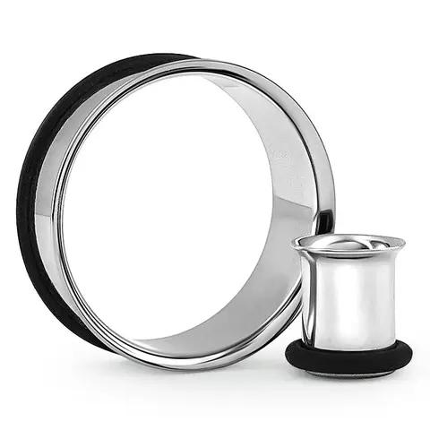 316L Stainless Steel Ear Gauge Tunnels, Single Flare, 4g (5mm) Pair Body Jewelry