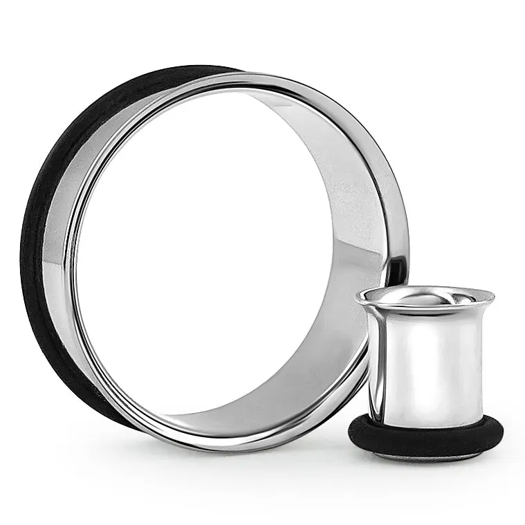 316L Stainless Steel Ear Gauge Tunnels, Single Flare, 4g (5mm) Pair Body Jewelry
