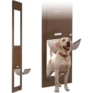 VEVOR Dog Door for Sliding Glass Door, 75 7/8 to 80 11/16 in Adjustable Height, Aluminum Alloy Frame with Rotating Hinges, Lock Design, 13 5/8x 23 5/8 in Flap, Sliding Glass Pet Door for RentersVEVOR Super Brand Day