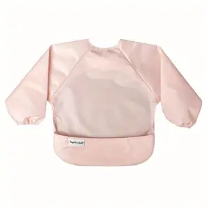 Tiny Twinkle Mess Proof Baby Bib, Long Sleeve Bib Outfit, Waterproof Bibs for Toddlers, Machine Washable, Tug Proof, Baby Essentials (Small 6-24 Months)