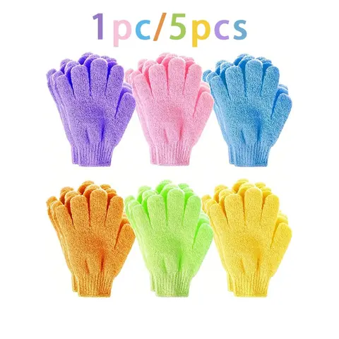 Exfoliating Gloves Body Scrubber, Exfoliating Bath Tool, Perfect for Shower and Spa, Effectively Removes Dead Skin, Ideal Personal Cleaning Tool, Exfoliant Scrubber Glove, Bathing Accessory