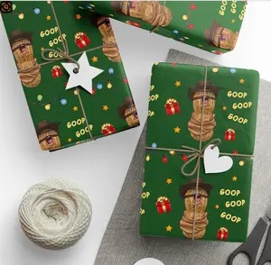 Funny The Burnt Peanut GOOP Gift Wrapping Paper, Funny Burnt Peanut Gift Wrap, Christmas Wrapping Paper for kids and teens, Holidays, Gift for Fans, Gift for Girl, Birthday Gift, Eco Friendly Anime Ghibli Characters