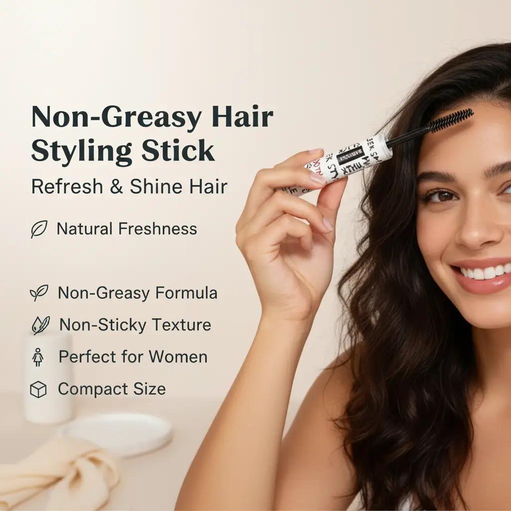 1/2/3Pack Hair Wax Stick, Hair-Styling Waxes, Gel Tamer for Flyaways, Long Lasting Hold, Women Girls Hair Bun Maker & Styling Cream, Kids Baby Hair Slick Stick  Creating a Sleek, Polished Look.0.46FL.OZ