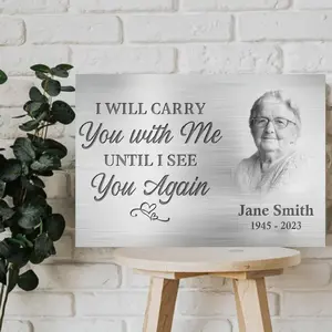 Personalized commemorative photos, allowing you to customize the photo, name and date of your choice, as well as consolation gifts. In memory of the deceased parents, grandparents, siblings and friends! Framed canvas paintings for wall decoration