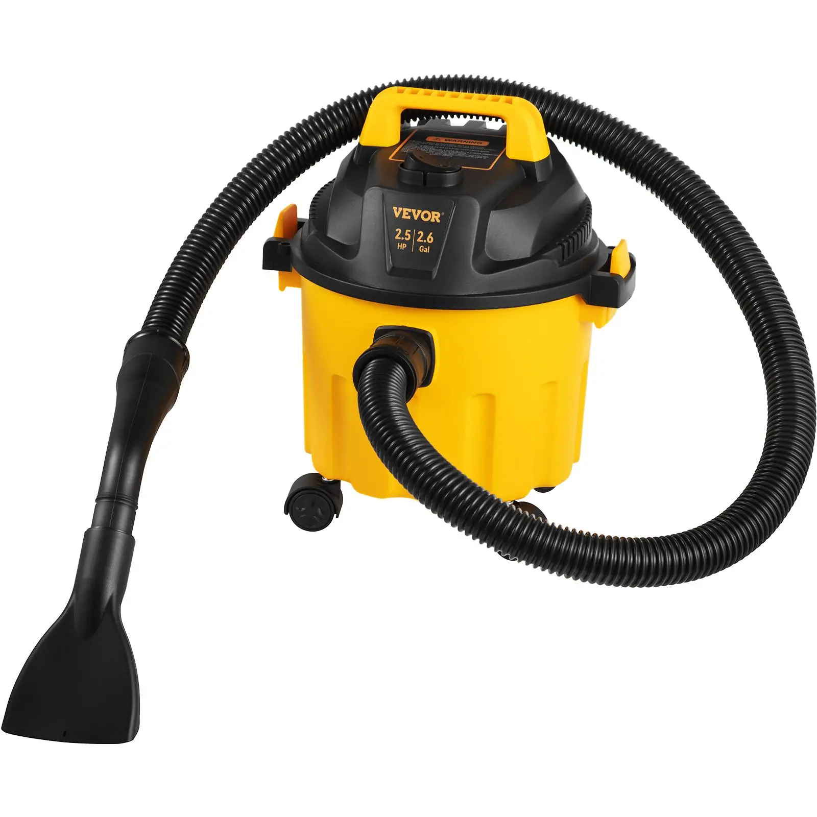 VEVOR Wet Dry Vac, 2.6 Gallon, 2.5 Peak HP, 3 in 1 Portable Shop Vacuum with Blowing Function, Attachments Storage, Perfect for Cleaning Floor, Uphols