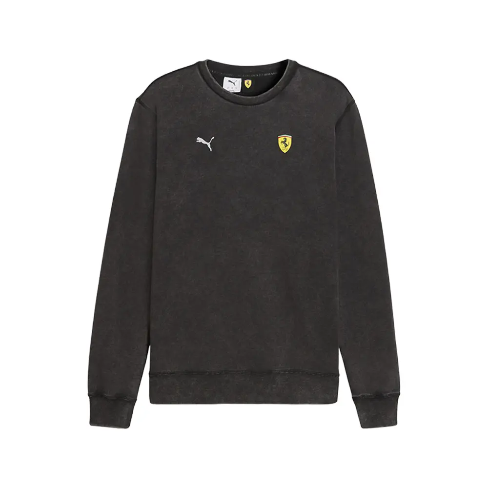 PUMA Mens Scuderia Ferrari Graphic Crew Neck Sweatshirt Casual - Black