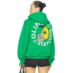 Stay Cool x OLIPOP Lemon Lime Hoodie in Green Unisex
