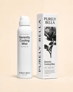 PURELY BELLA Serenity Cooling Organic Body Mist, Infused with Lavender, Peppermint, Chamomile for Skincare Moisturizing