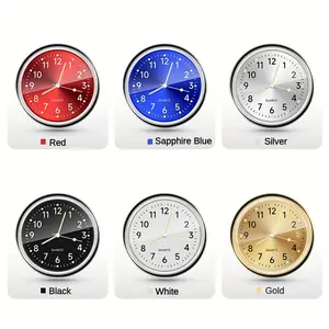 A Luminous Decorative Clock, Automobile Clock, Mini Quartz Analog Car Dashboard Time Sticker Clock, Suitable for Car Decoration, Designed for High-End Cars