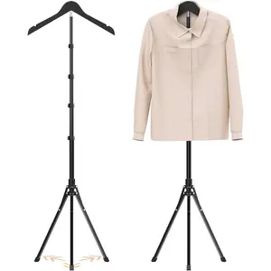 Adjustable 32-63 Inch Foldable Shirt Display Stand Mannequin Torso Multi-Use Steamer Rack for Clothes Garment for Retail Vendors