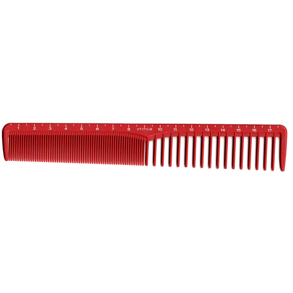 Vincent Ceramic All Purpose Styling Comb 7 1/4" Red #VT1715R Vincent Ceramic All Purpose Styling Comb 7 1/4" Red #VT1715R