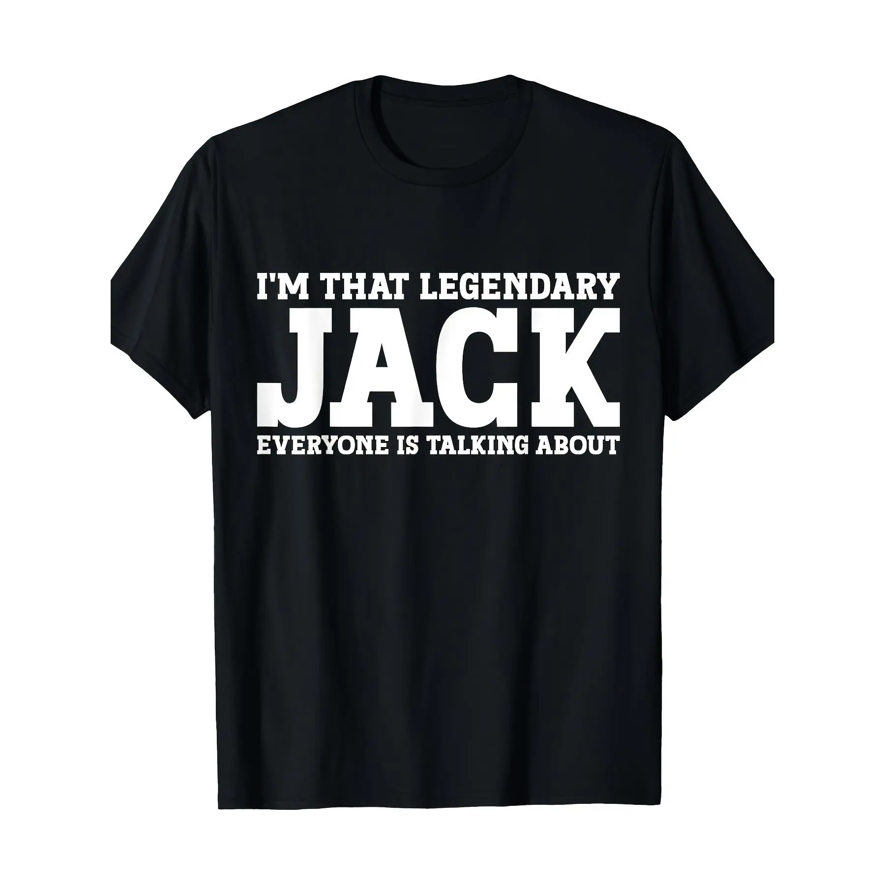 [100% Cotton] 100% Cotton Jack personal name Funny Jack T-shirt - Gift, Unisex,  DIY, Soft, Breathable, Lightweight - Crew Neck, Regular Fit - Machine Washable, Comfortable Cotton Crew Neck Short Sleeve Graphic Print T-Shirt