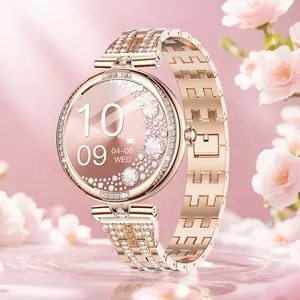 LIGE Smart Watches for Women (Answer/Make Call) with Diamonds，1.19” AMOLED Smartwatch with Heart Rate/SpO2/Sleep Monitor,IP68 Waterproof Fitness Tracker 111 Sport Modes Pedometer for Android iOS