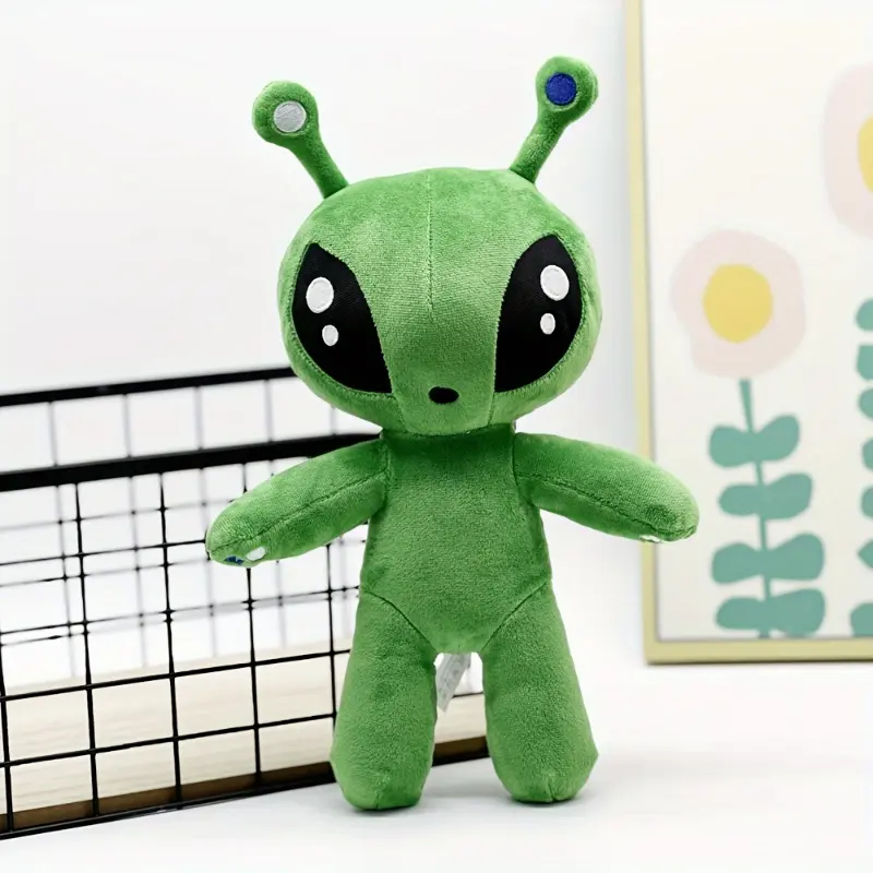 Creative Quirky Green Large-Eyed Alien Soft Stuffed Doll, Stuffed Animal Gift for Indoor Room Decor, Christmas Presents