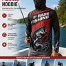 Men's Upf50+ Salmon Fishing Jacket with Neck Cover, Quick-Dry Long Sleeve Sun Protection Clothing, Fishing Clothes, Outdoor Fishing Gear, Outdoor Sports Top