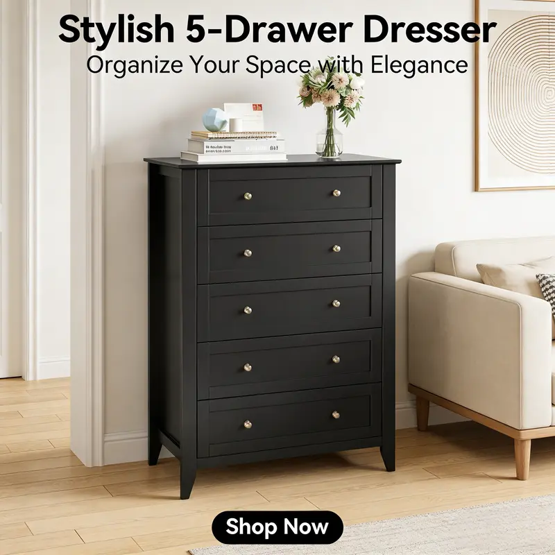 midi formal black dresses Black 4 Drawer Dresser Black Bedroom Wood