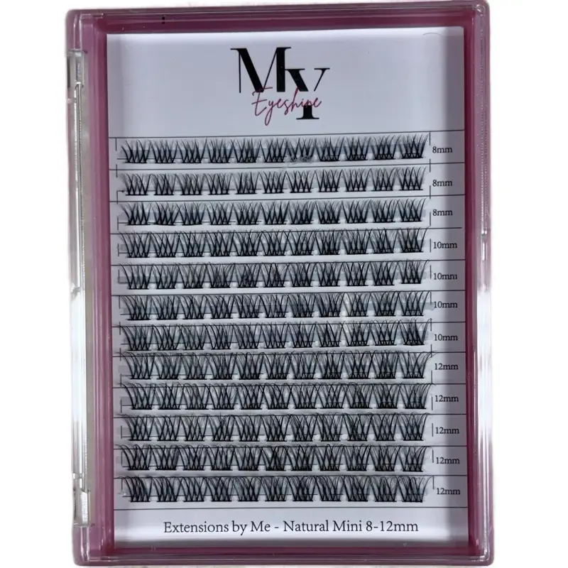 Eyeshine Natural Mini (black 8-12mm) extensions by me soft D curl glue sold separately