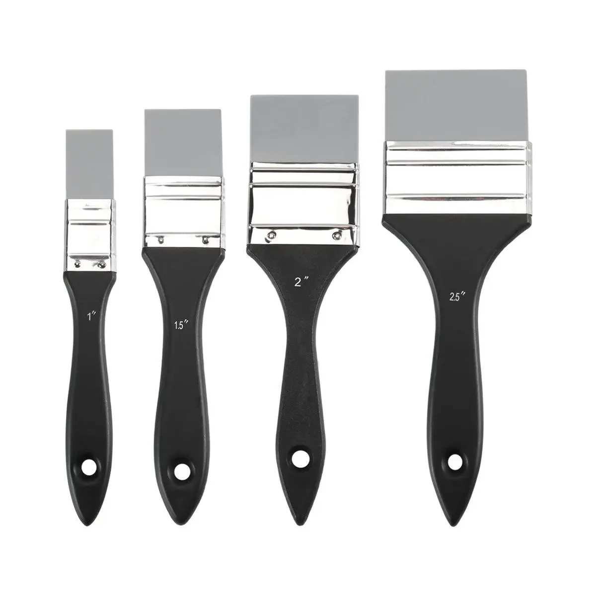 4 Pcs Silicone Paint Brush Set Color Shaper Silicone Brush for Resin Paint Brush Catalyst , 1 1.5 2 2.5 Inches Wide