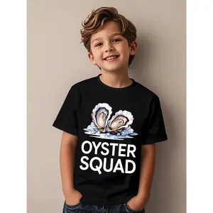 Cool Oyster Art Seashell Shucker Oyster Lover Funny Awesome Graphic Kid T-Shirt Cute Kid T Shirts Streetwear Tees Tops for Kid