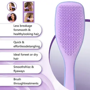 1pcs Magic Handle Comb, Anti-Static Massage Hairbrush, Detangling Hairbrush, Tangle-Free Shower Massage Comb, Salon Hair Styling Tool, Hair Care Comb