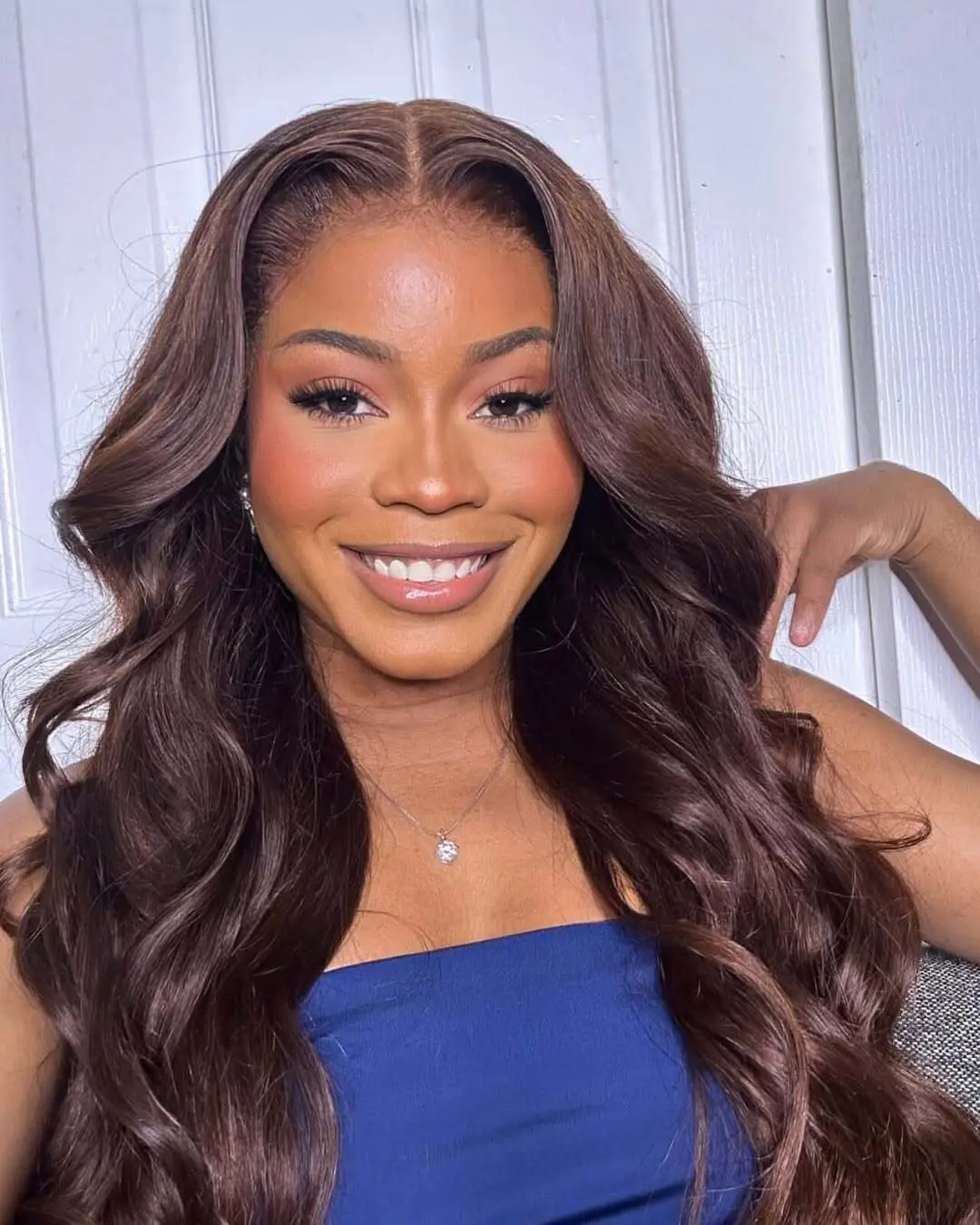 [SUMMER CLEARANCE] 200 Density 13x6 HD Lace Front Wig 100% Human Hair Chocolate Brown Body Wave Pre Plucked Pre Bleached Knot Chestnut Brown Wig For Women