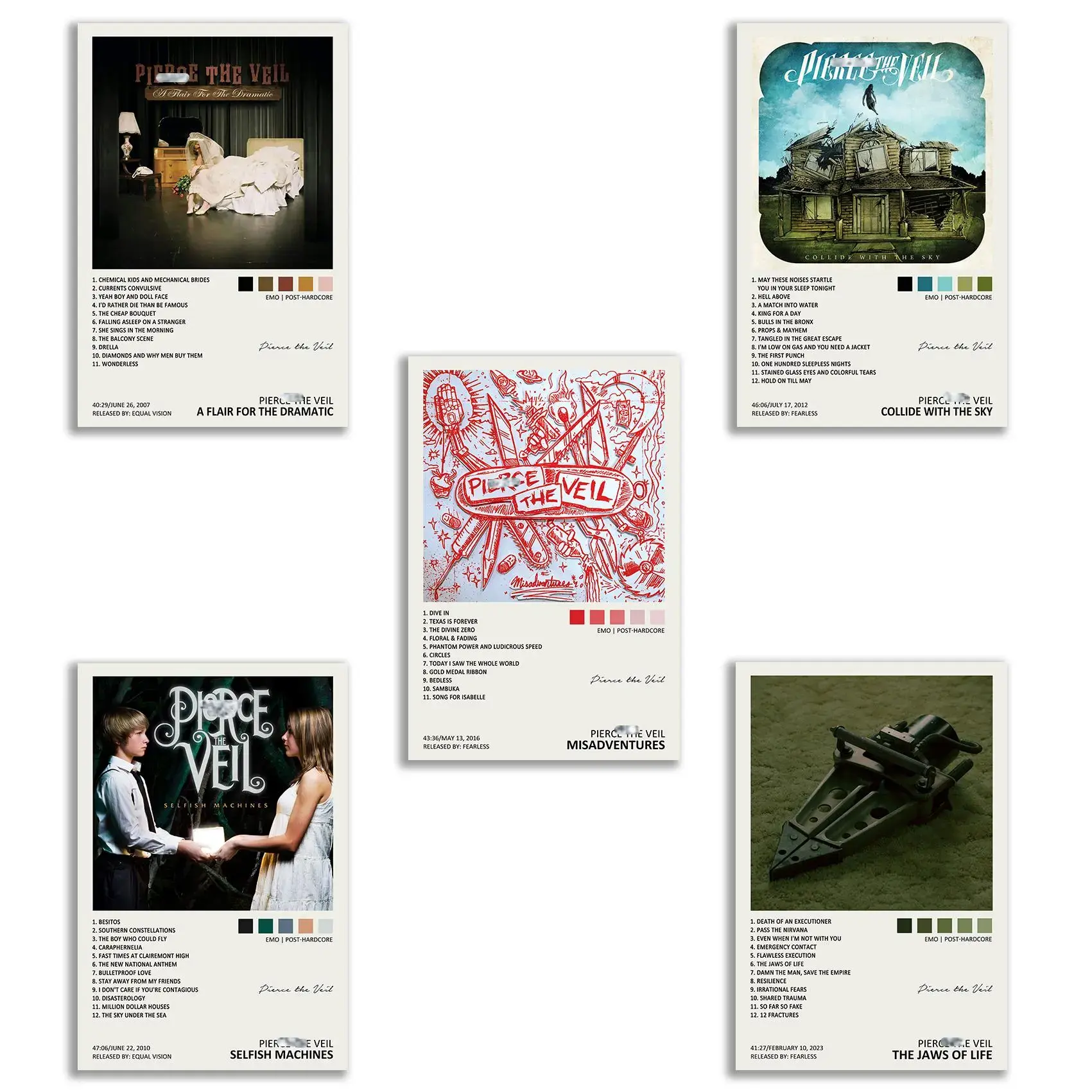 Pierce Poster The Veil Music Album Cover Signed Limited Canvas Poster  Unframed for Music Lovers