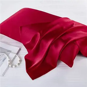Satin pillowcase pillow cases king size, cooling satin pillowcase for hair and skin, silk pillowcase 2 pack-red pillow cases