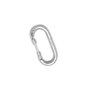Silver Medium Oval Carabiner Clicker Clasp