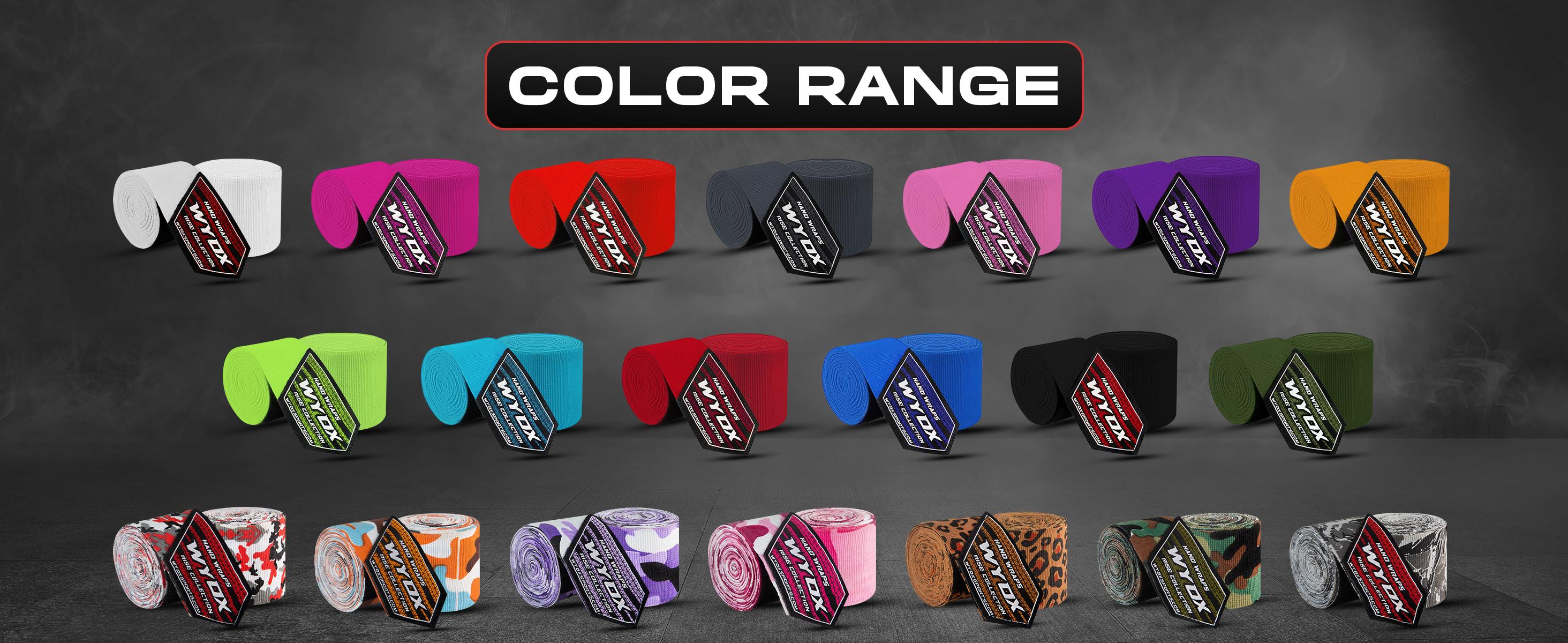 WYOX Mexican Hand Wraps, Elasticated Thumb Loop Bandages Mexican Style Under Mitts Wrist Wrap Protection Muay Thai MMA Kickboxing Martial Arts Punching Bag Training Men Women