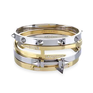 SPIKED ARMOR BRACELET STACK