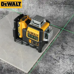Dewalt DW089LG 12 Lines 3 Sides 360-Degree Vertical 12V Lithium Battery Laser Level Green Meter for Outdoor Use