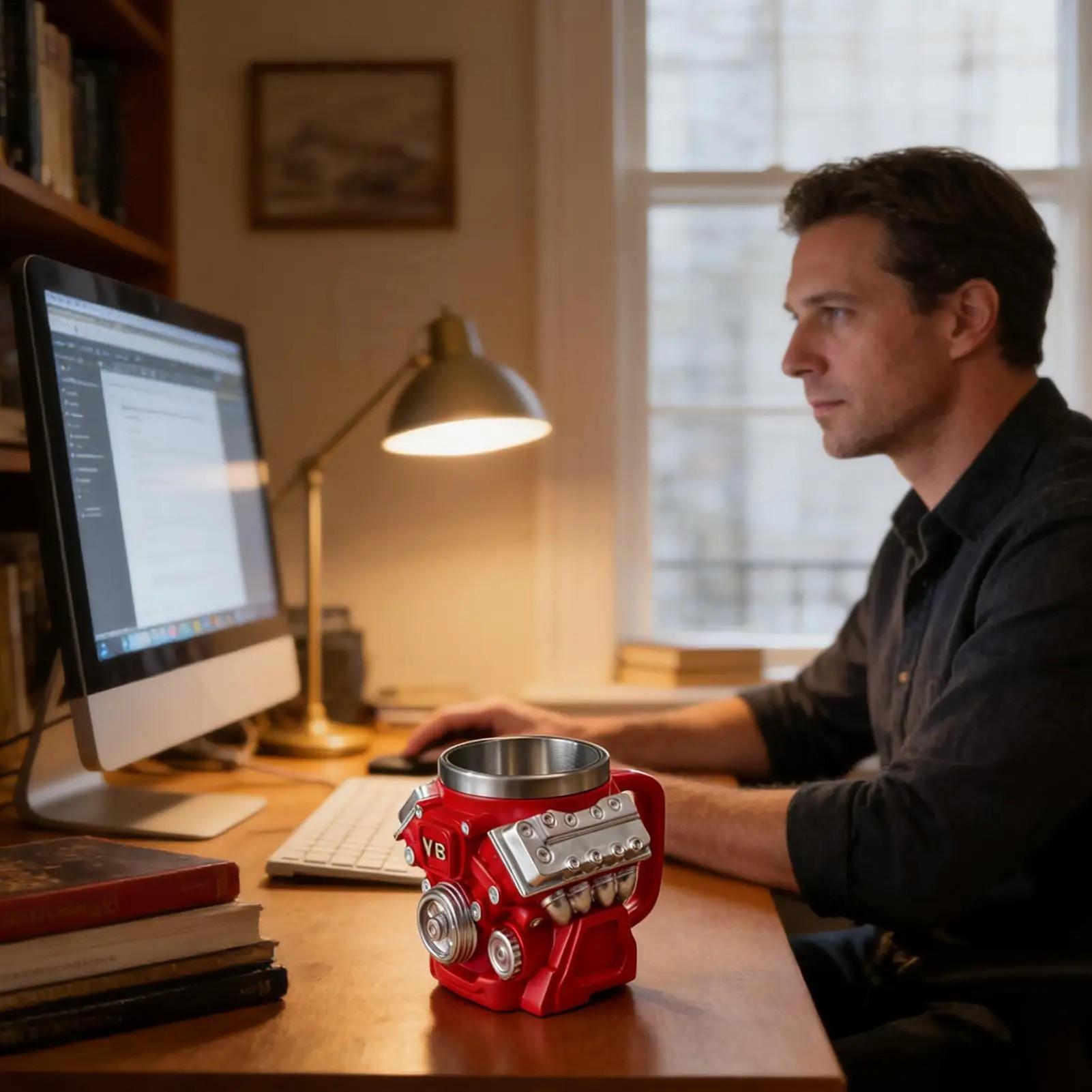 Engine-Inspired Novelty Coffee Mug – Fun Car Culture Desk Decor Drinkware for Garage, Office & Gaming Setup | Cool Gift for Him, Dad & Car Lovers Engine-Inspired Novelty Coffee Mug – Fun Car Culture Desk Decor Drinkware for Garage, Office & Gaming Setup | Cool Gift for Him, Dad & Car Lovers